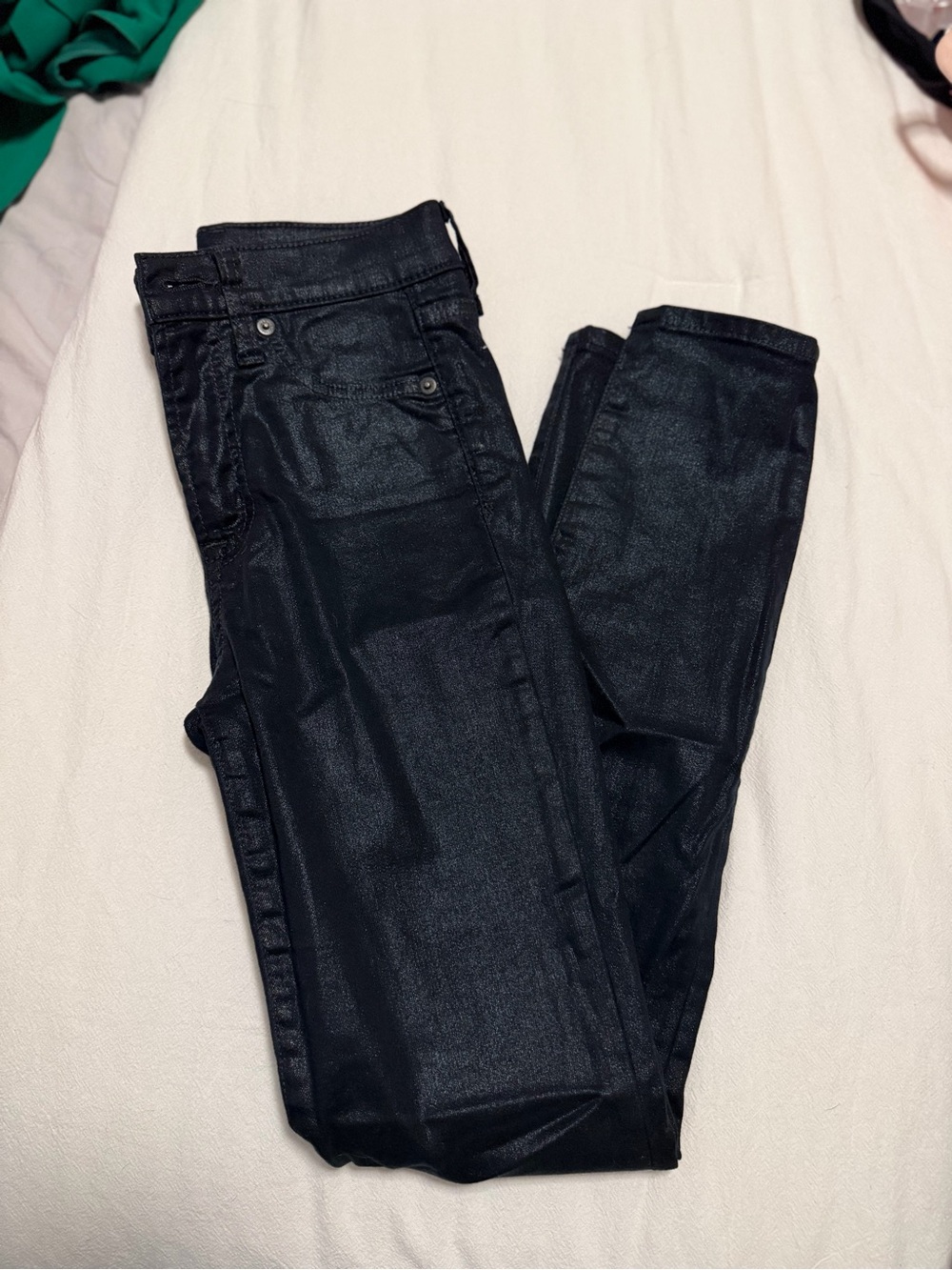 GAP Black Coated Skinny Jeans for Women